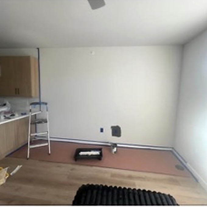 Interior remodeling in progress