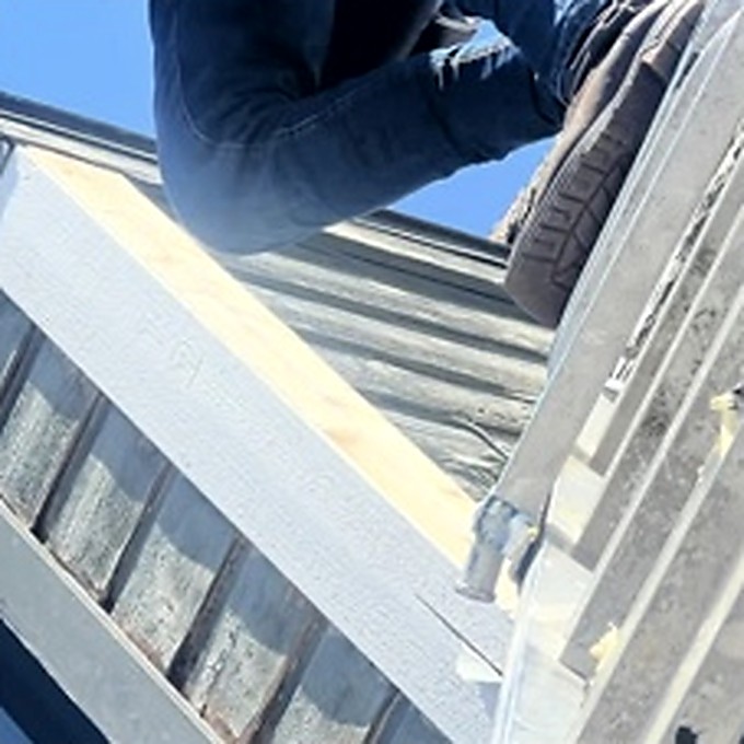 Exterior roof trim work